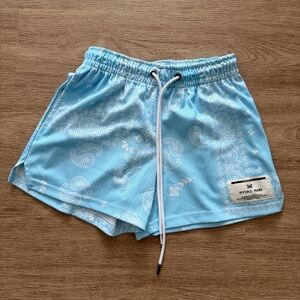 Blue paisley Ryoko Rain shorts
